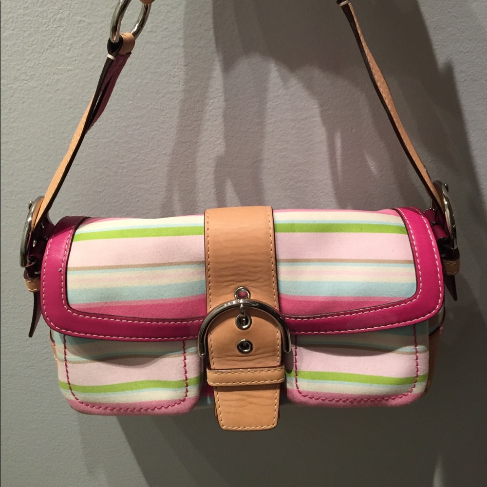Coach soho flap multi stripe bag
