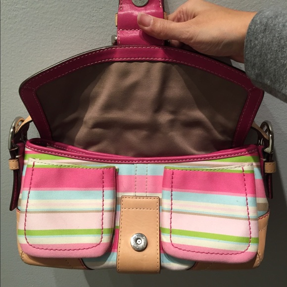 Coach soho flap multi stripe bag - Picture 3 of 4