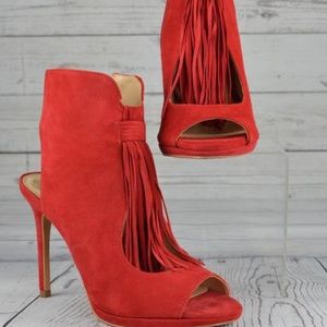 Vince Camuto Abigalla Red Tassel Platform heel