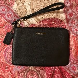 Like NEW Black Coach Wristlet