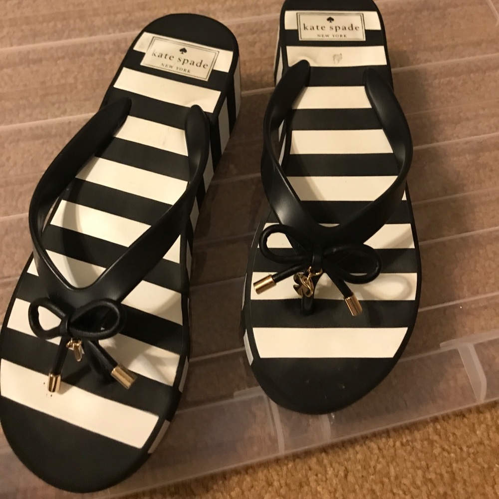 Black and white sandals Kate spade