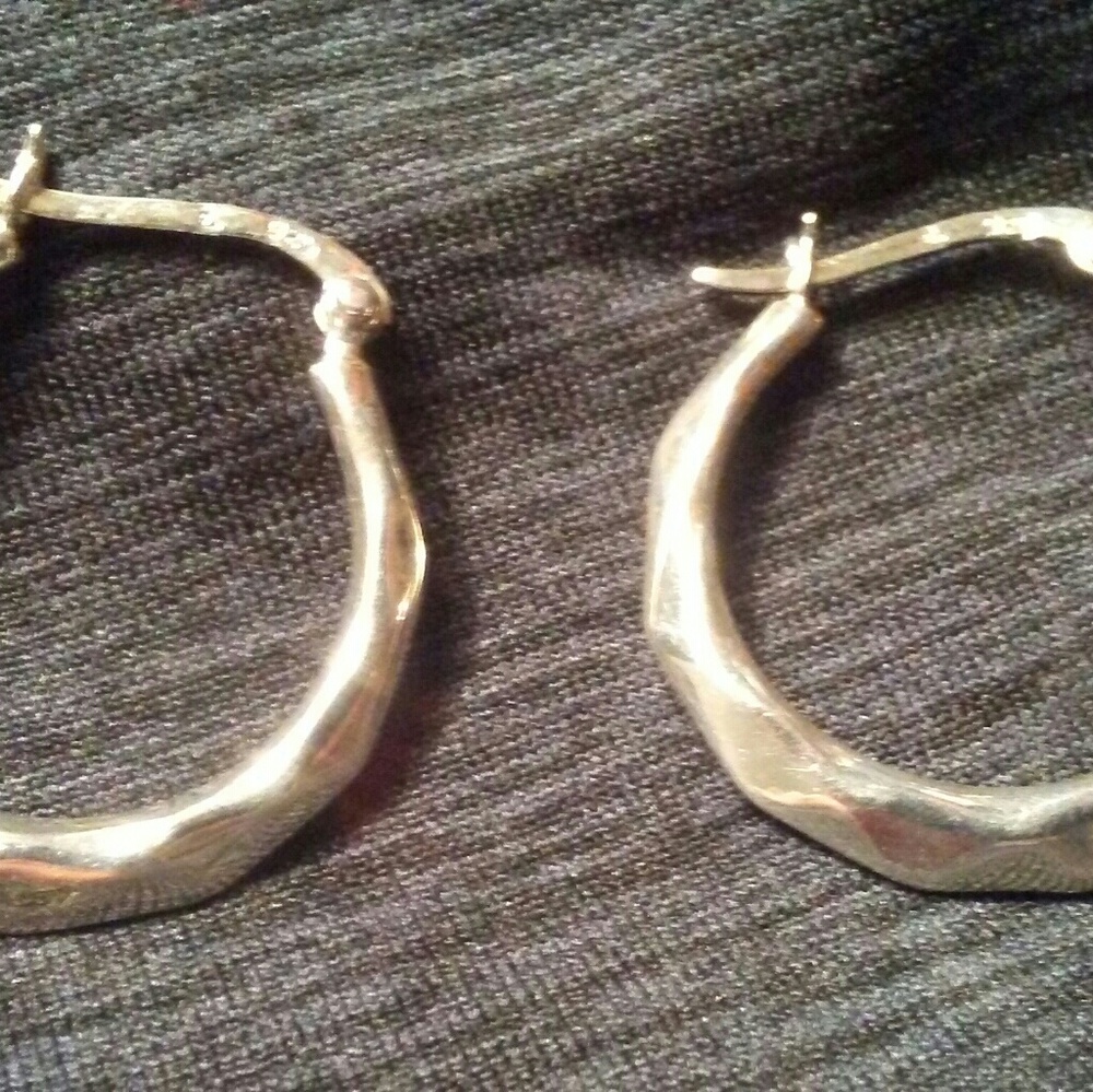 Sterling silver hoop earrings