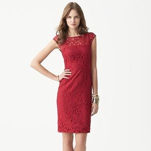 Banana Republic Red Lace Dress