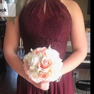 Wine/Burgundy bridesmaid dress