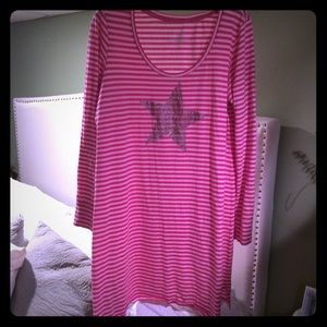 Victoria Secret Metallic Star Nightshirt Sz XL Victoria Secret Metallic Star Nightshirt Sz XL