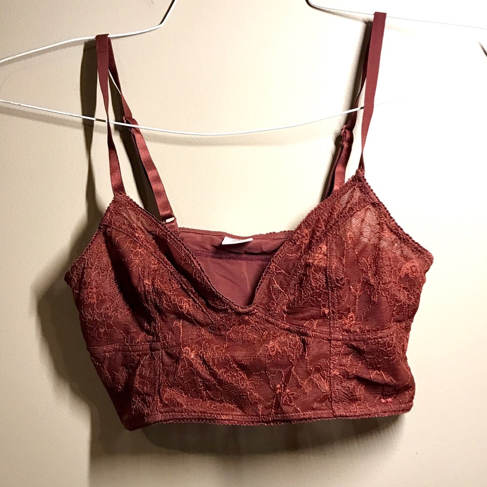 Dark Maroon/Orange Bralette