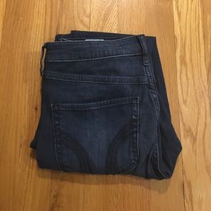 Dark wash high-waisted skinny jeggings