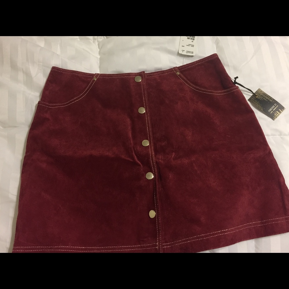 Suede skirt