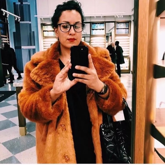 Asos Plush brown teddy coat size 14 - Picture 2 of 6