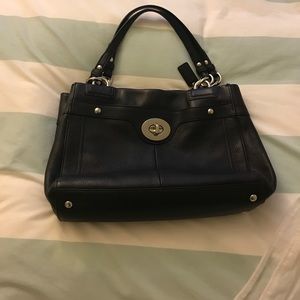 Black Coach Leather Purse