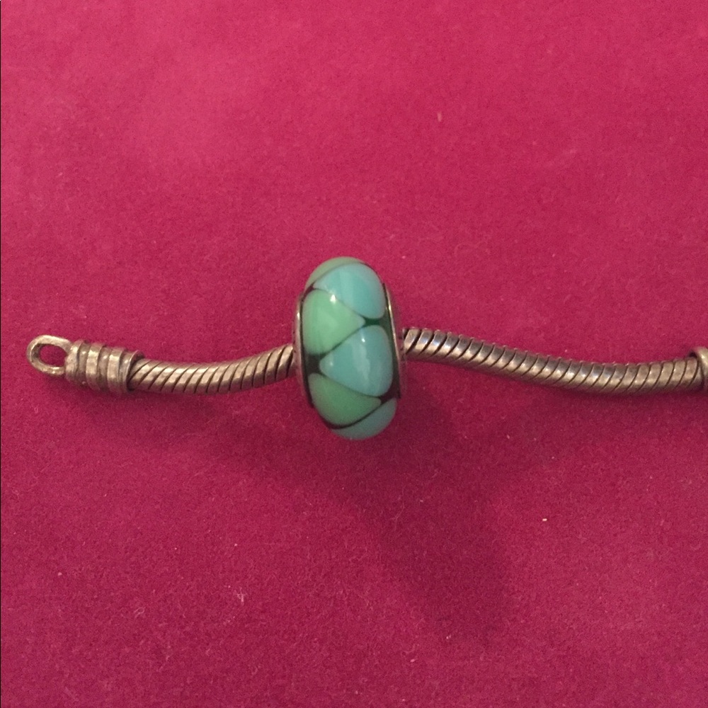 Green & Blue Glass Pandora Charm