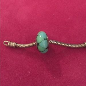 Green & Blue Glass Pandora Charm