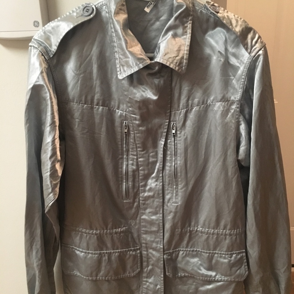 MIU MIU Silver Jacket Size 46 (US 12)
