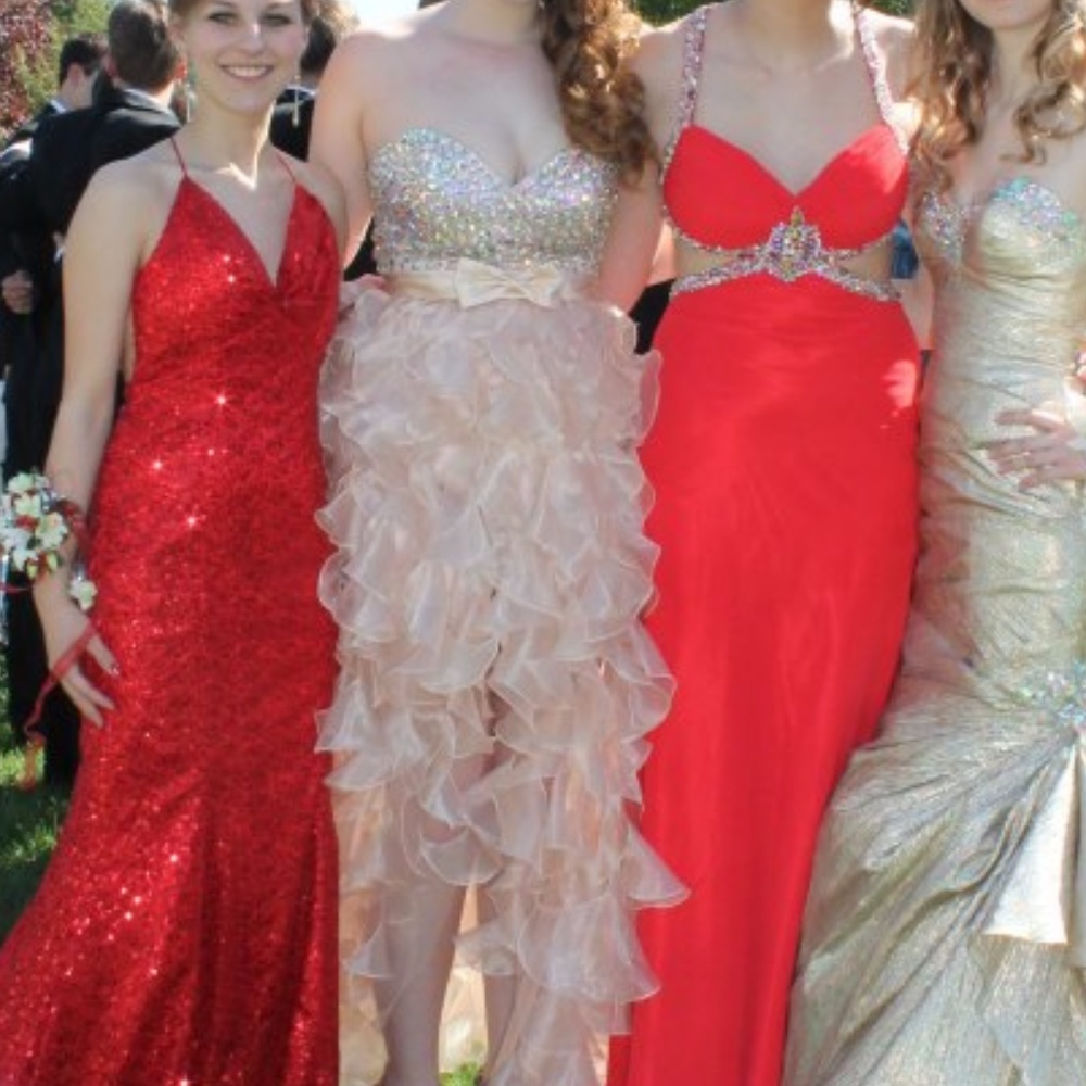 Sherri Hill Nude/Blush Prom Dress