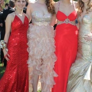 Sherri Hill Nude/Blush Prom Dress