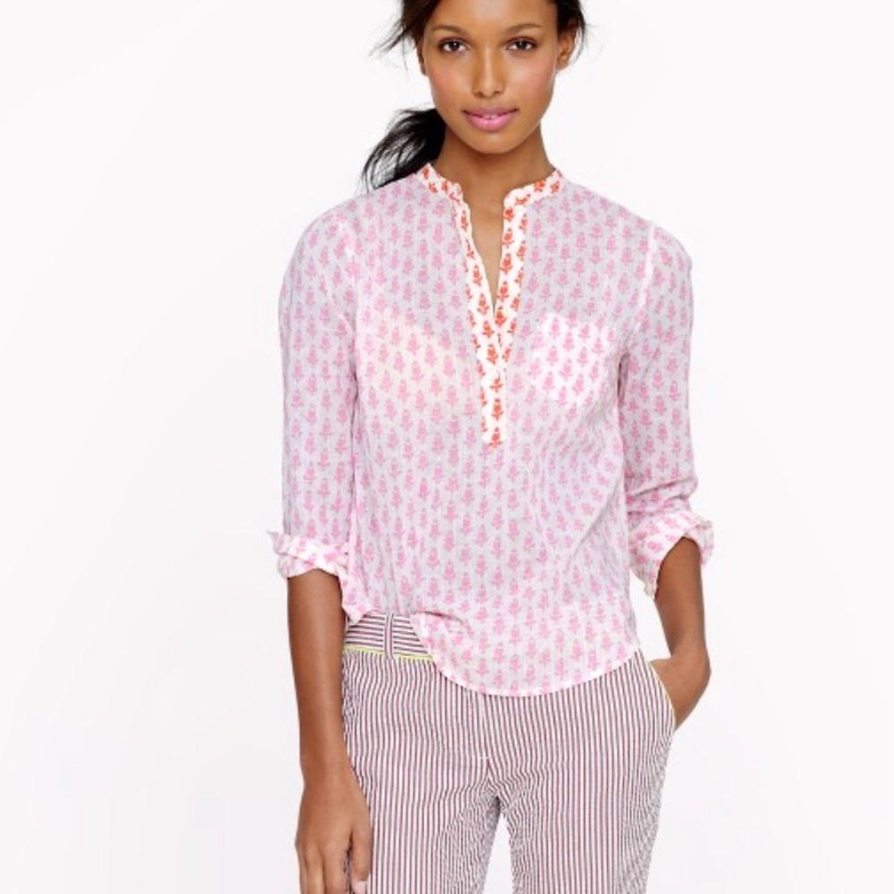J. Crew Thistle Print Popover