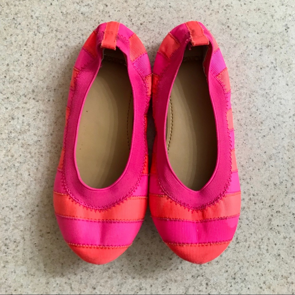 J. Crew Crewcuts Pink Striped Flats