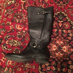 Naturalizer black leather riding boot