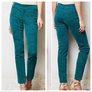 Anthropologie Cartonnier Brocade Velvet Ankle Pant Anthropologie Cartonnier Brocade Velvet Ankle Pant