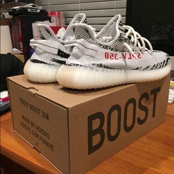 Adidas white zebra V2 yeezys size 11