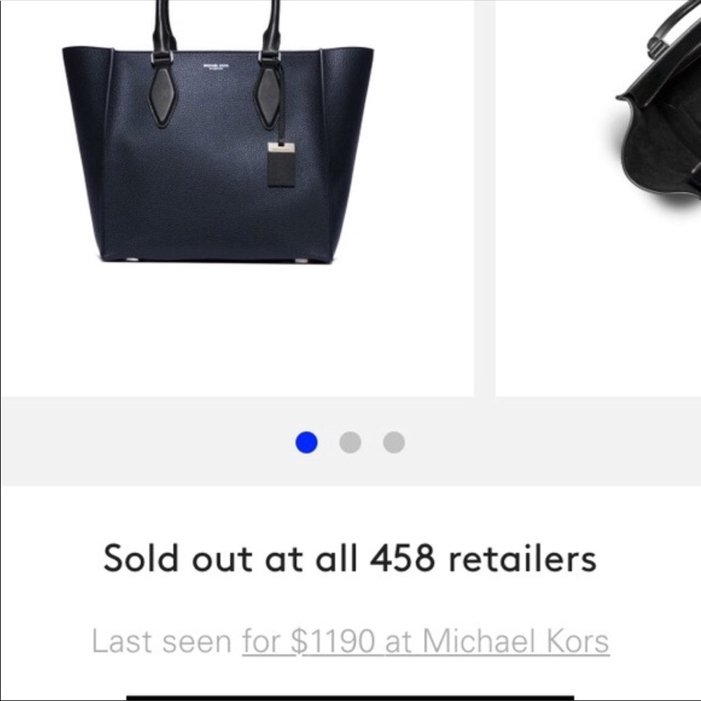 Michael Kors collection Gracie $1190 navy large - Picture 3 of 8