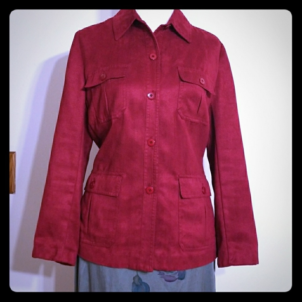 Josephine Chaus Burgundy Jacket size 10