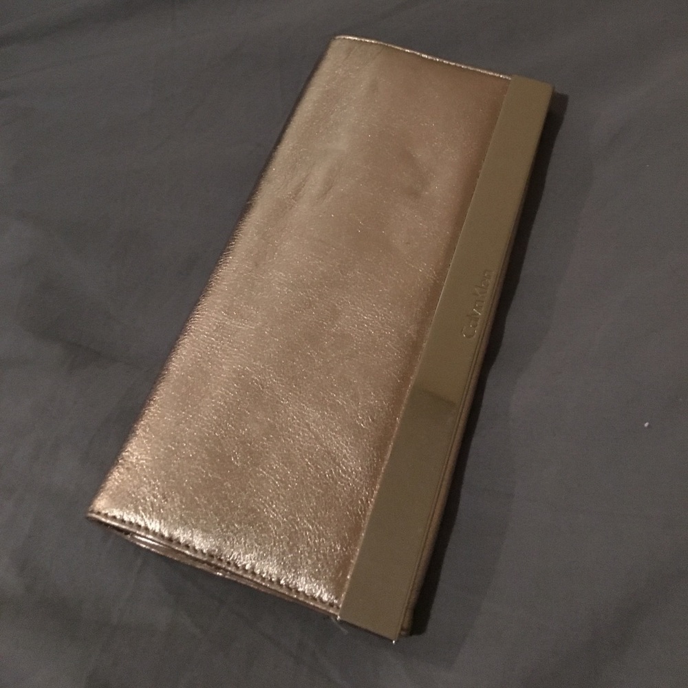 Gold Calvin Klein Clutch
