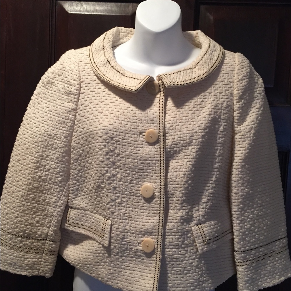 Zendra Designer crop Jacket 3/4 sleeve 48 (US 14?)