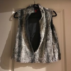 Faux chinchilla vest