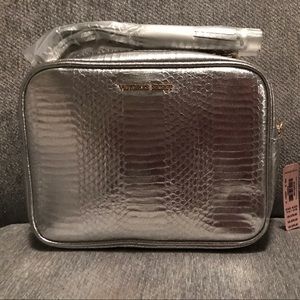 Silver Victoria Secret Bag with gold strap