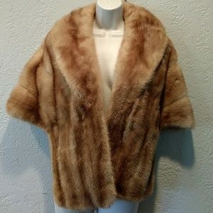 Vintage Real Mink Shawl Wrap