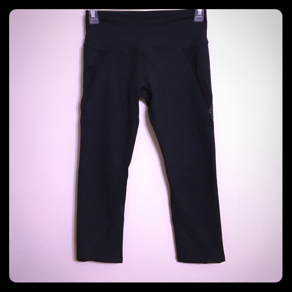 Fabletics crop tights with mesh