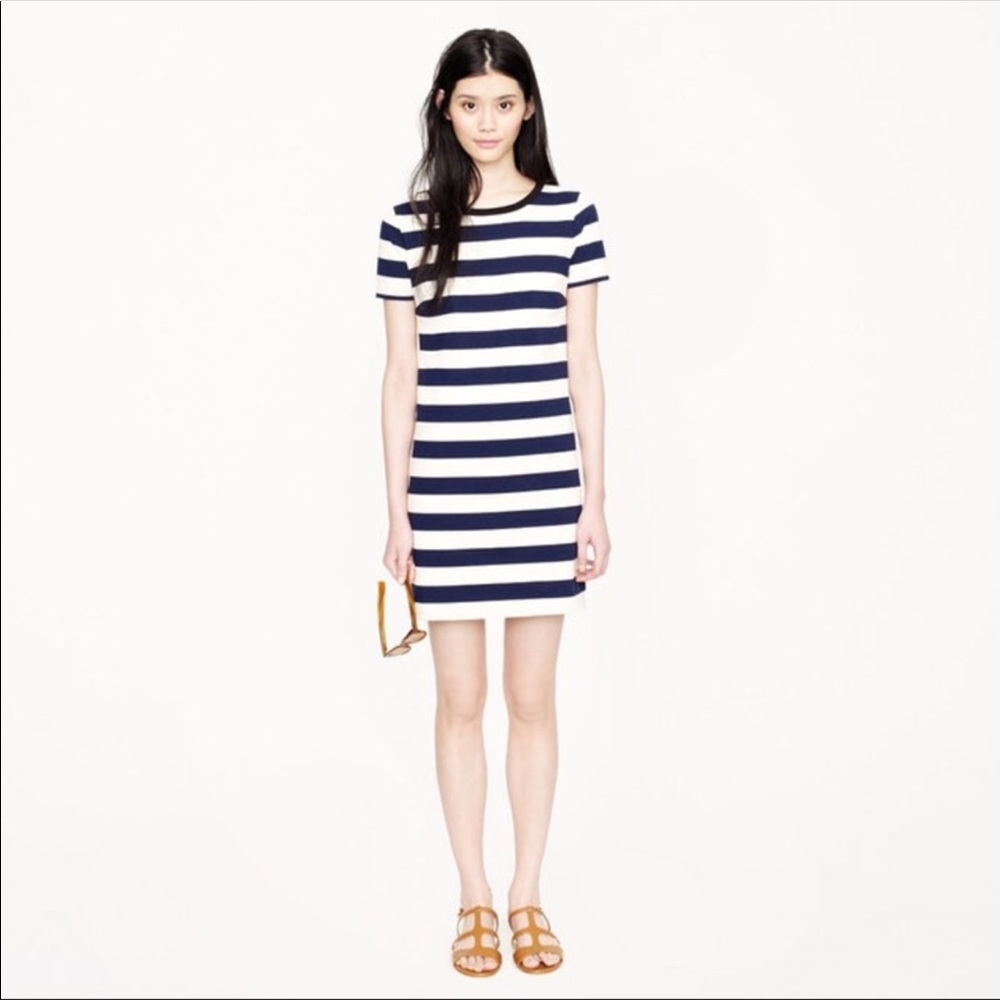 J Crew striped dress navy/white Size medium