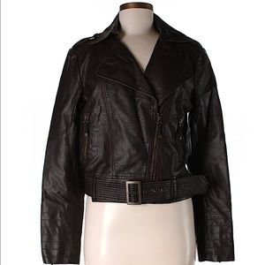 Paper Denim and Cloth faux leather moto jacket