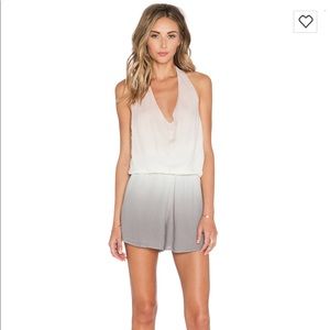 YOUNG FABULOUS & BROKE Lark Romper in Pink & Gray