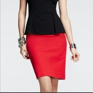 Reddish orange skirt!