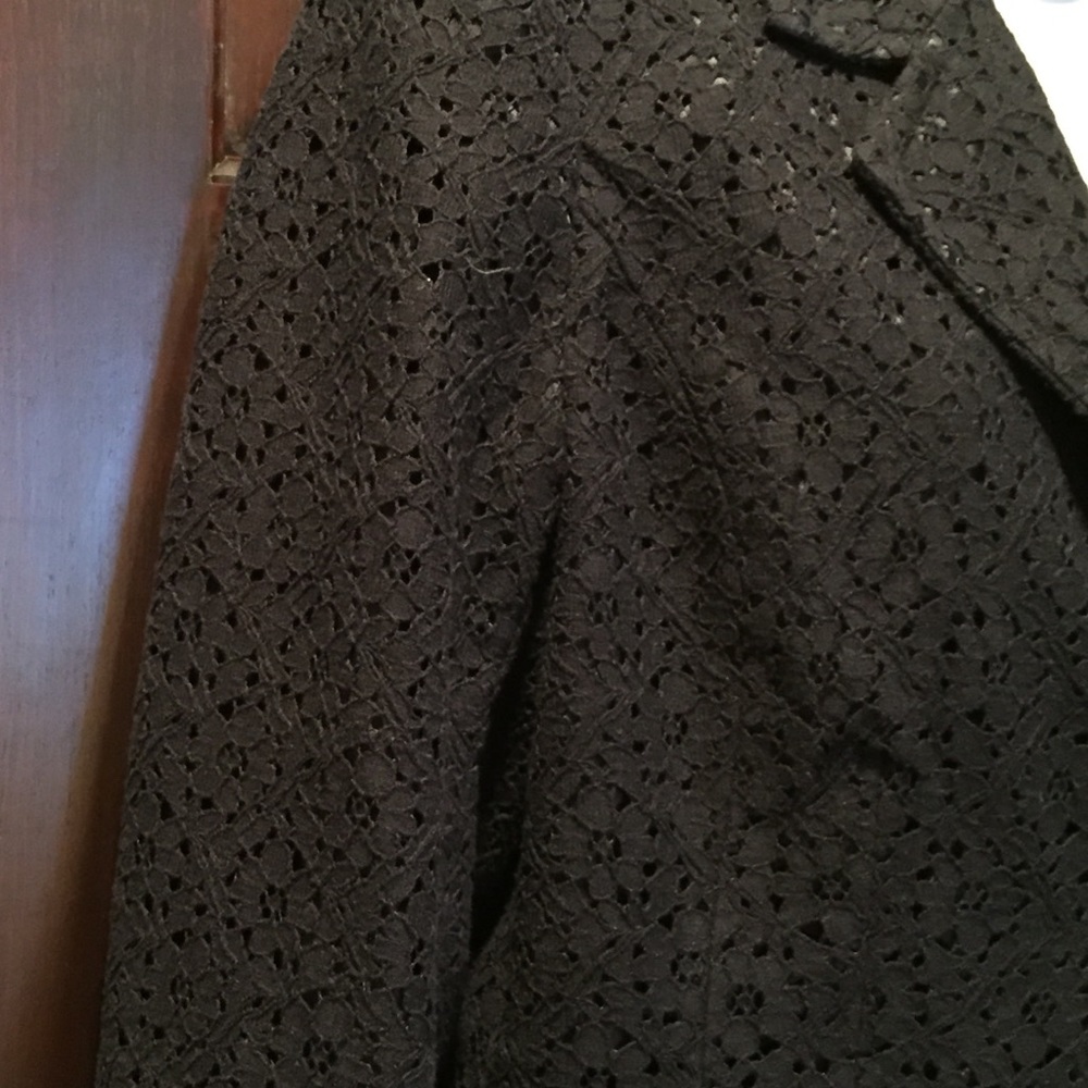 WD-NY Black Eyelet, lined Boyfriend jacket Sz 14