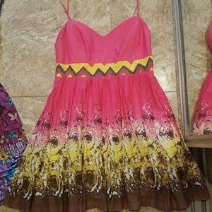 Arden B spaghetti strap a line full  skirt dress