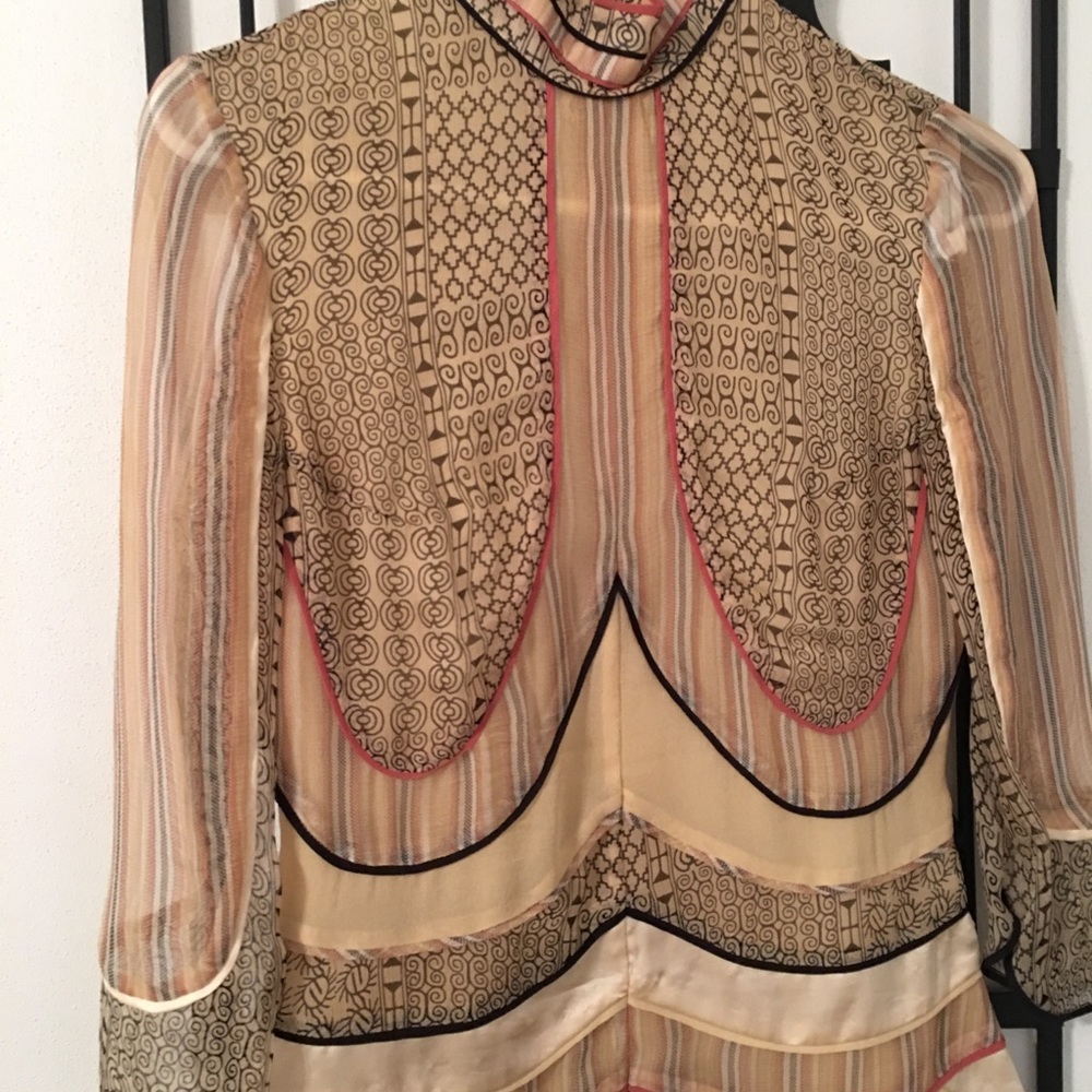 Catherine Malandrino yellow tag top