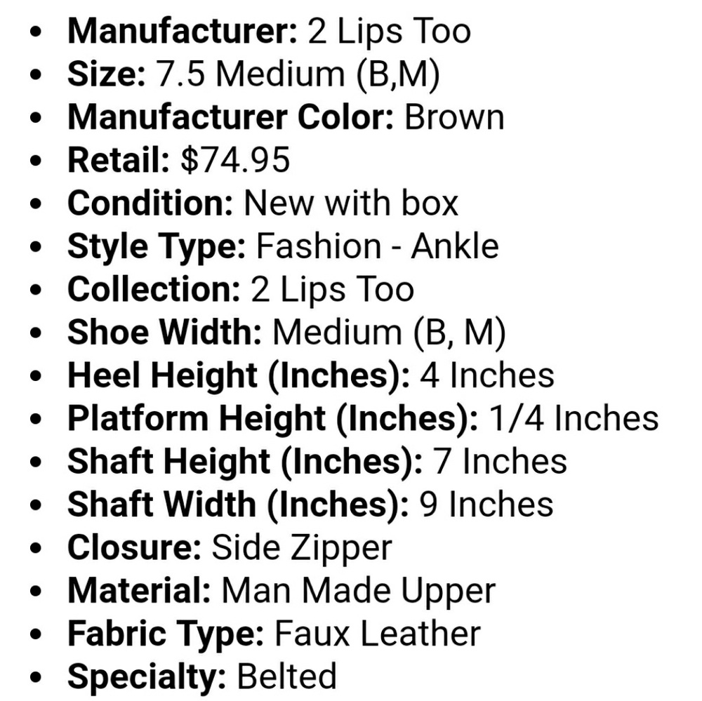 NIB👢2Lips Ankle booties 7.5 - Picture 2 of 6