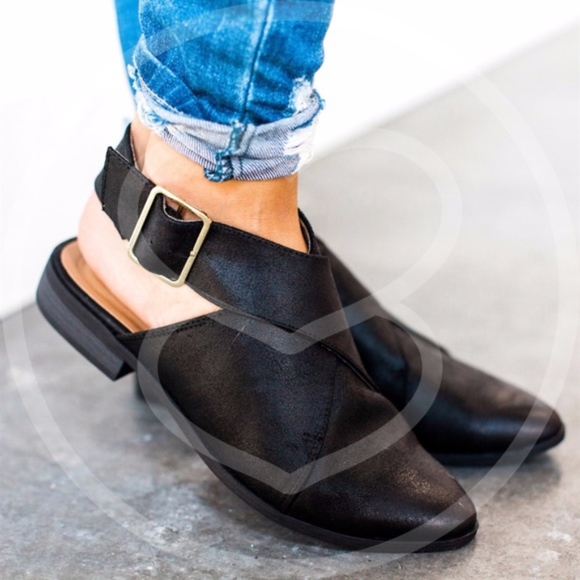 RESTOCK AVA Slip-on Flats - BLACK - Picture 3 of 4