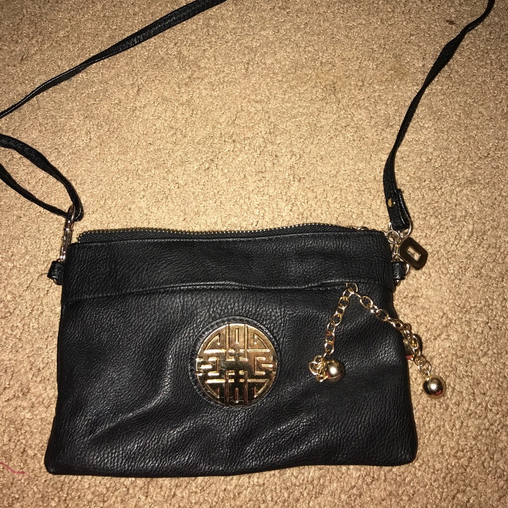 Black & gold cross body