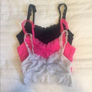 3 GILLY HICKS Lace Bralettes