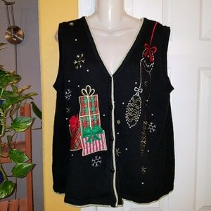 Plus Size Christmas Holiday Sweater Vest