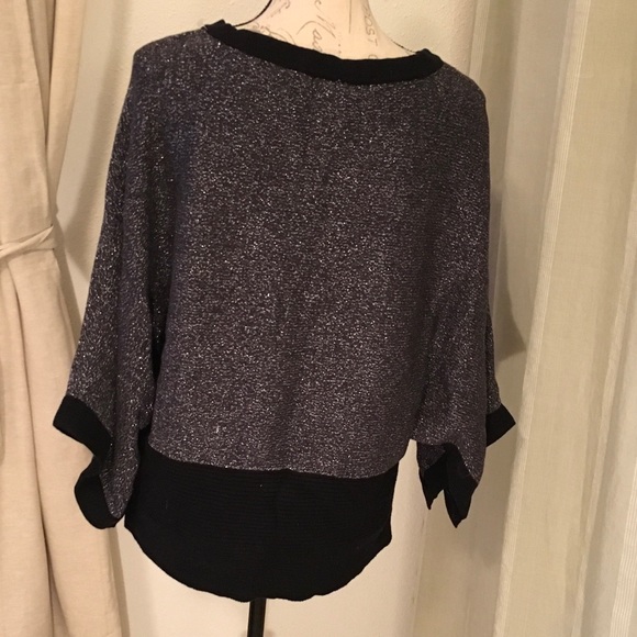 Alfanii - Silver/Black Colorblock Knit Sweater - Picture 2 of 8