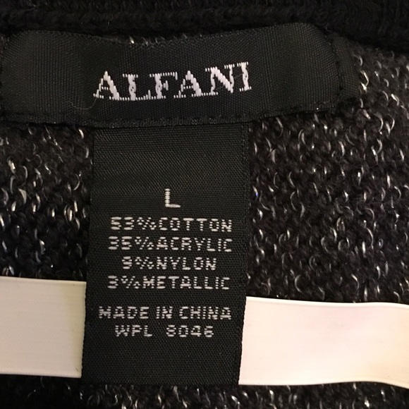 Alfanii - Silver/Black Colorblock Knit Sweater - Picture 3 of 8