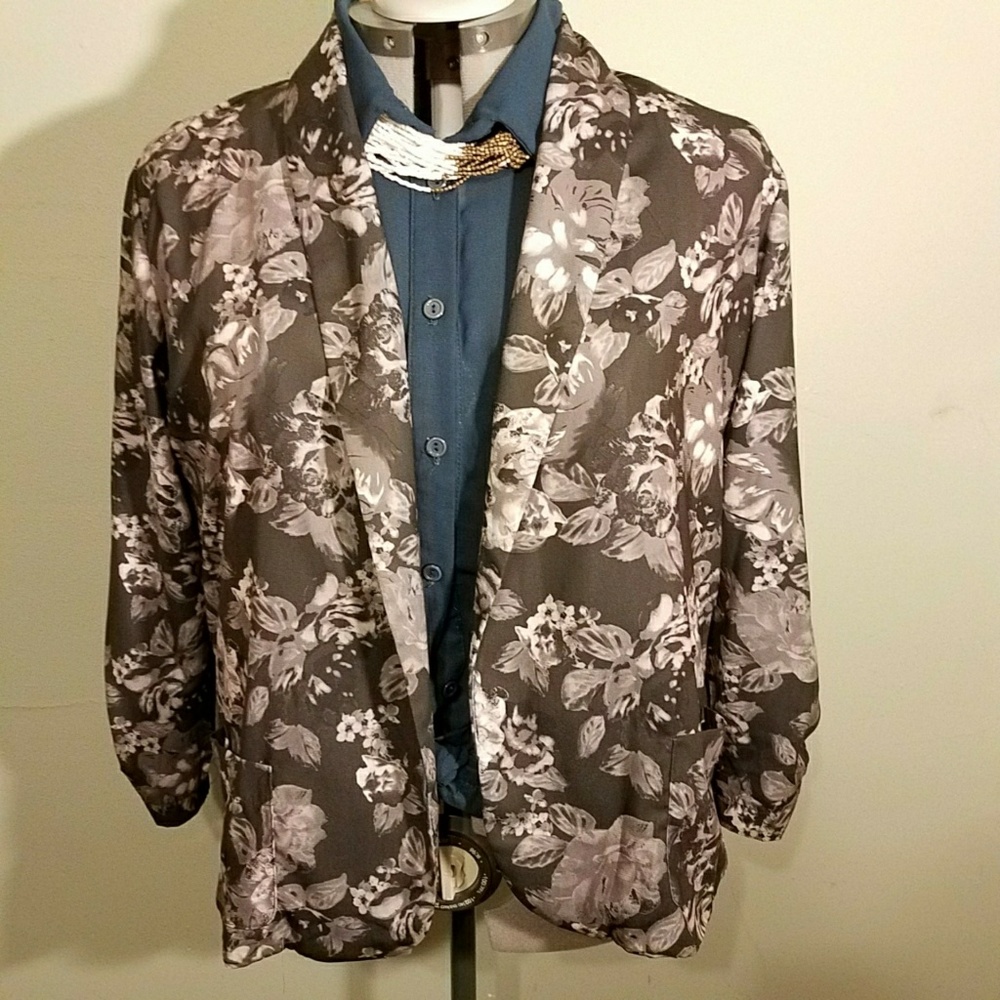 Floral 2xl blazer