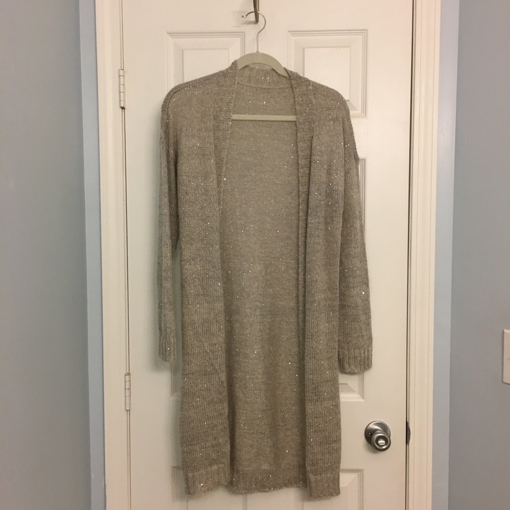 Glitter duster sweater