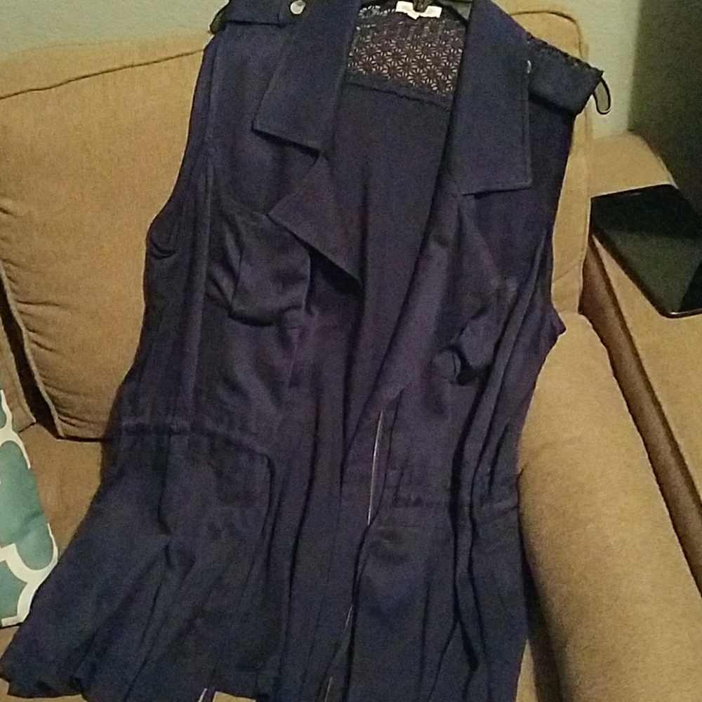 Navy Vest NWOT