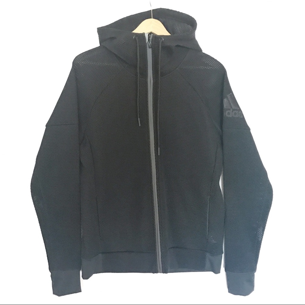 Adidas Mesh Jacket Hoodie L